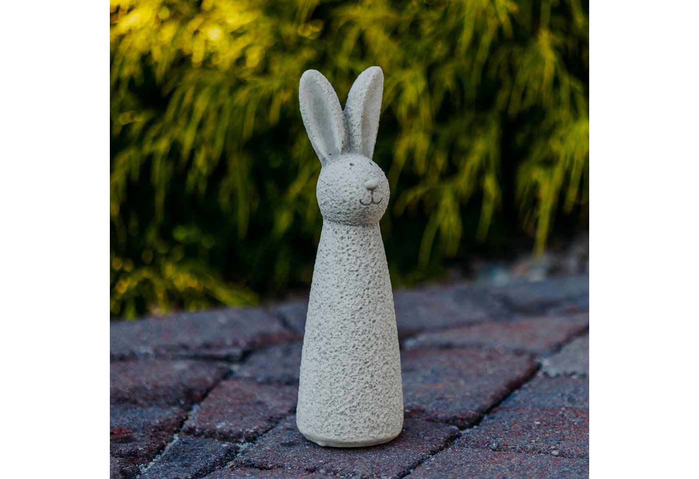 gartendekoparadies.de Gartenfigur Lustige Hasen, Osterhasen, 2er-Set - Deko, Steinfiguren, H. 50 / 30 cm, (2er-Set), Frostsicher von gartendekoparadies.de