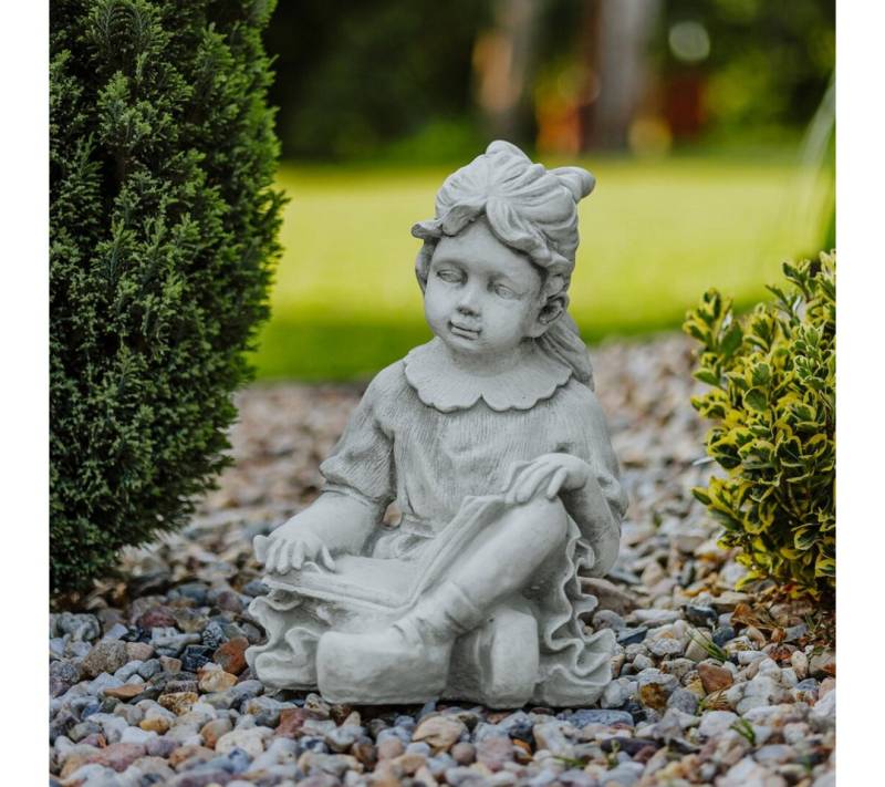 gartendekoparadies.de Gartenfigur Mädchen mit Lieblingsbuch, Steinfigur H. 44 cm, 25 kg, Frostsicher gartendekoparadies.de Gartenfigur Mädchen mit Lieblingsbuch, Steinfigur H. 44 cm, 25 kg, Frostsicher von gartendekoparadies.de
