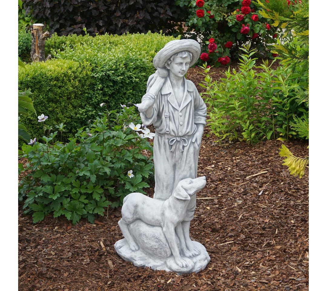 gartendekoparadies.de Gartenfigur Statue Junge mit Jagdhund, H. 94 cm, 64 kg, Frostsicher gartendekoparadies.de Gartenfigur Statue Junge mit Jagdhund, H. 94 cm, 64 kg, Frostsicher von gartendekoparadies.de