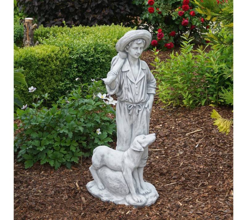 gartendekoparadies.de Gartenfigur Statue Junge mit Jagdhund, H. 94 cm, 64 kg, Frostsicher gartendekoparadies.de Gartenfigur Statue Junge mit Jagdhund, H. 94 cm, 64 kg, Frostsicher von gartendekoparadies.de
