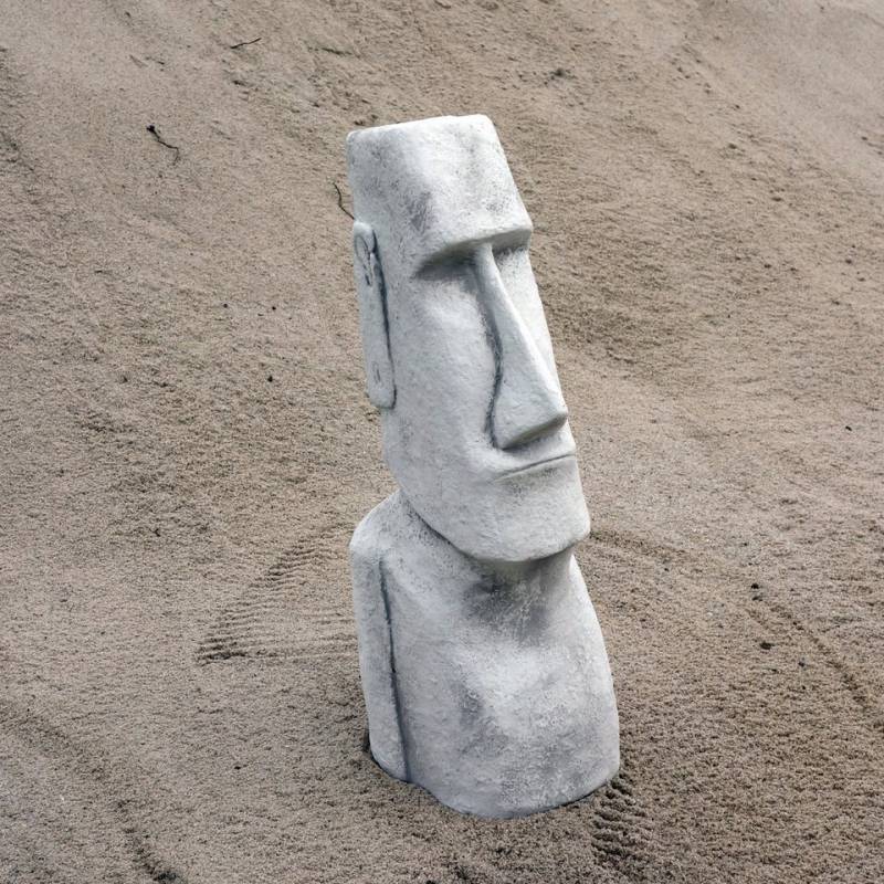 gartendekoparadies.de Gartenfigur Moai-Stein-Statue aus Osterinsel, Steinfigur, H. 75 cm, 62 kg, Frostsicher gartendekoparadies.de Gartenfigur Moai-Stein-Statue aus Osterinsel, Steinfigur, H. 75 cm, 62 kg, Frostsicher von gartendekoparadies.de