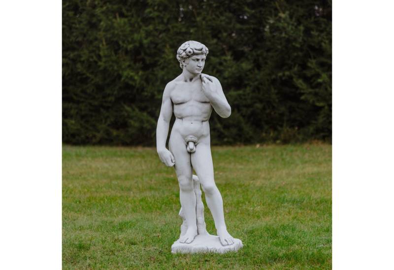 gartendekoparadies.de Gartenfigur Bildschöne David-Statue, Steinfigur, H. 170 cm, 228 kg, Frostsicher von gartendekoparadies.de