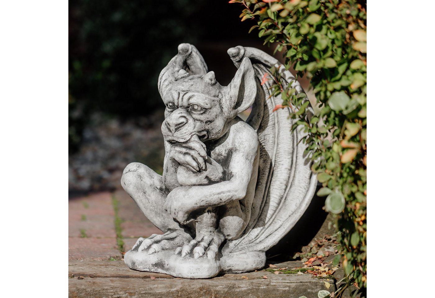 gartendekoparadies.de Gartenfigur Gargoyle Statue der Wächter, Steinfigur, H. 40 cm, 21 kg, Frostsicher gartendekoparadies.de Gartenfigur Gargoyle Statue der Wächter, Steinfigur, H. 40 cm, 21 kg, Frostsicher von gartendekoparadies.de