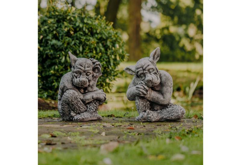 gartendekoparadies.de Gartenfigur Torwächter Gargoyles Statuen 2er-Set, H. 50 cm, je 44 kg, Frostsicher gartendekoparadies.de Gartenfigur Torwächter Gargoyles Statuen 2er-Set, H. 50 cm, je 44 kg, Frostsicher von gartendekoparadies.de