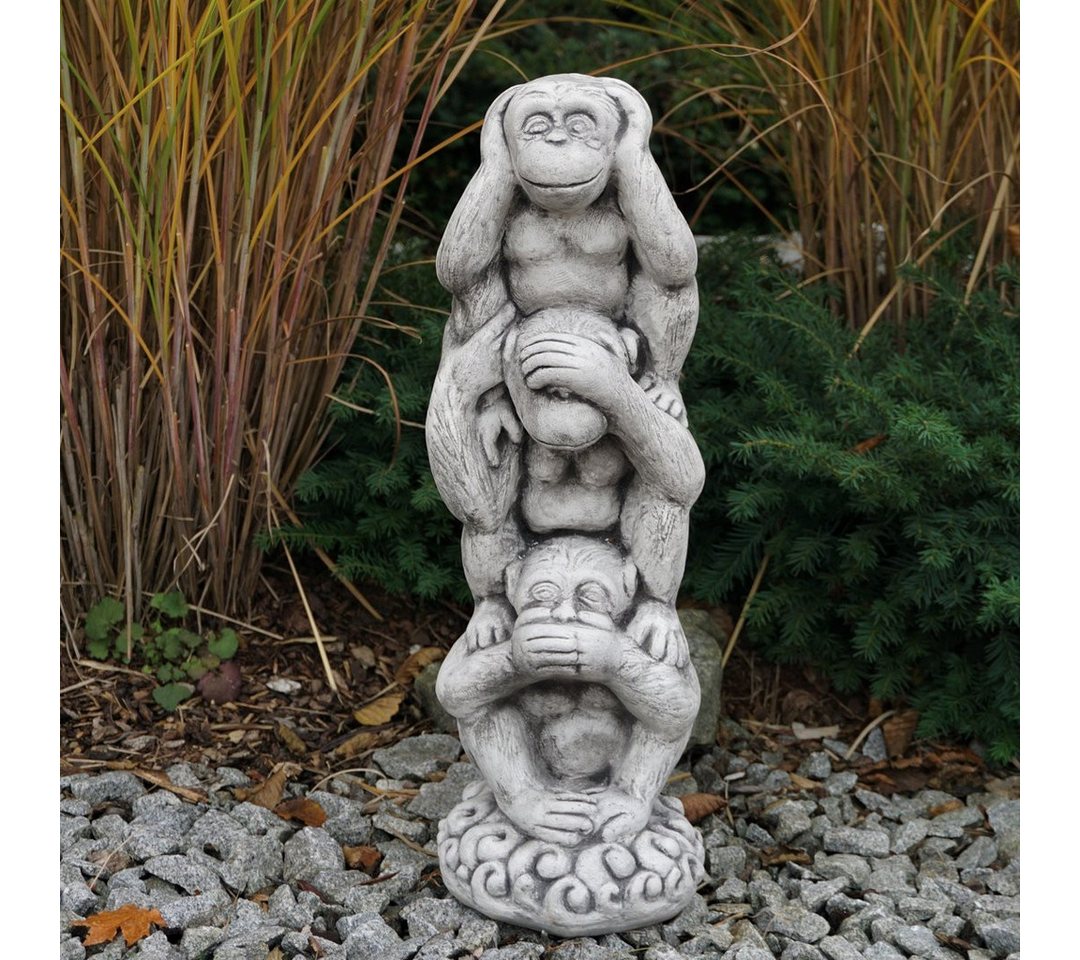 gartendekoparadies.de Gartenfigur DREI Affen: Nichts sehen, hören, Sagen, H. 63 cm, 24 kg, Frostsicher gartendekoparadies.de Gartenfigur DREI Affen: Nichts sehen, hören, Sagen, H. 63 cm, 24 kg, Frostsicher von gartendekoparadies.de