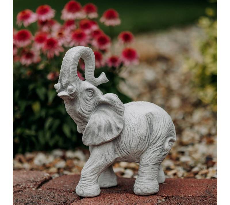 gartendekoparadies.de Gartenfigur Trompetender Elefant, H. 31 cm, 6 kg, Frostsicher von gartendekoparadies.de