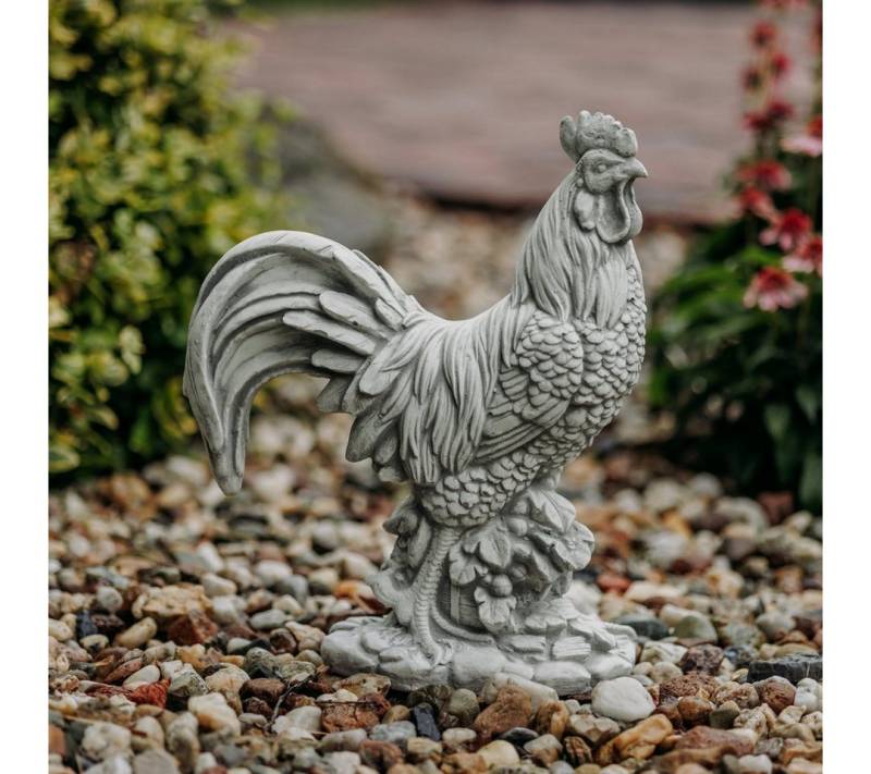 gartendekoparadies.de Gartenfigur Hahn-Figur, H. 36 cm, 8 kg, Frostsicher von gartendekoparadies.de