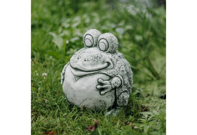 gartendekoparadies.de Gartenfigur Lustiger Frosch, Steinfigur, H. 25 cm, 12 kg, Frostsicher von gartendekoparadies.de