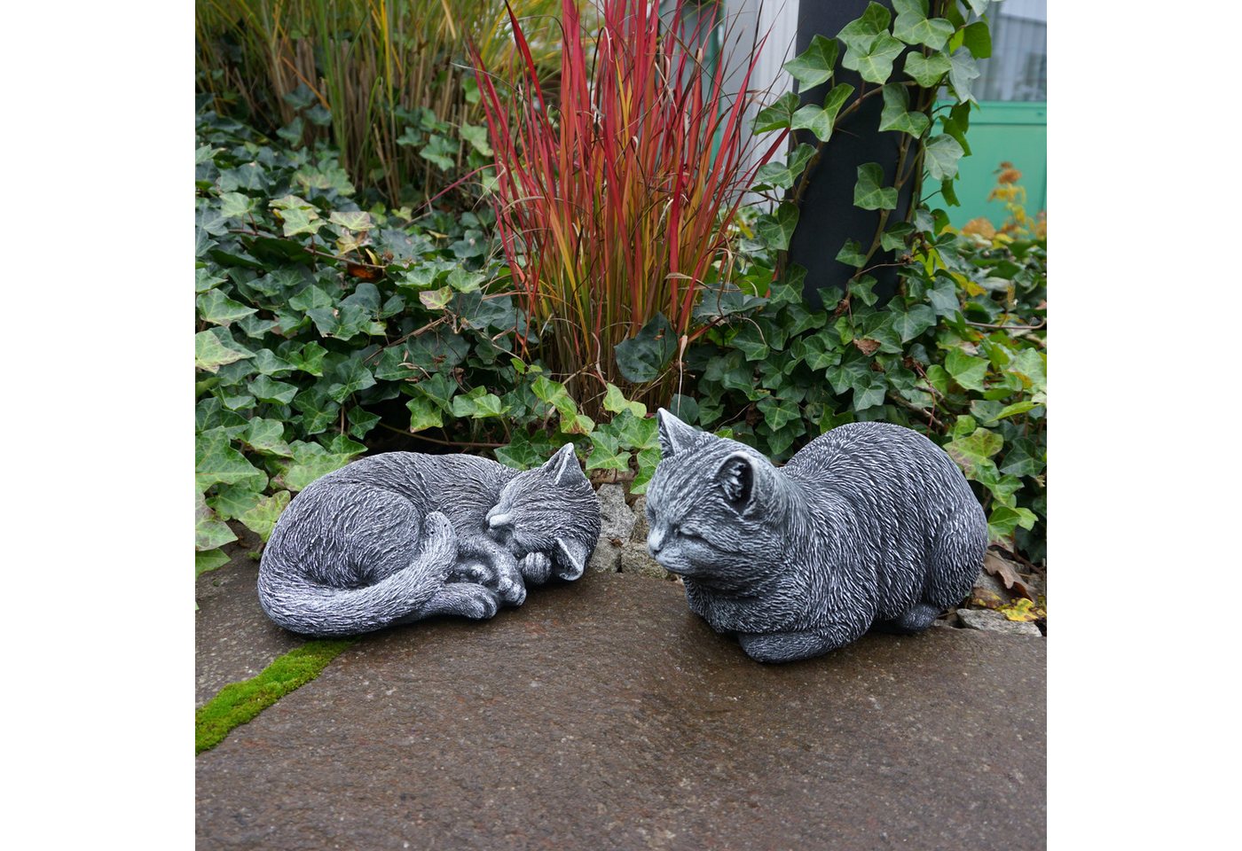 gartendekoparadies.de Gartenfigur 2 Katzen im Set, Steinfiguren, H. 17 cm, 12 kg gartendekoparadies.de Gartenfigur 2 Katzen im Set, Steinfiguren, H. 17 cm, 12 kg von gartendekoparadies.de