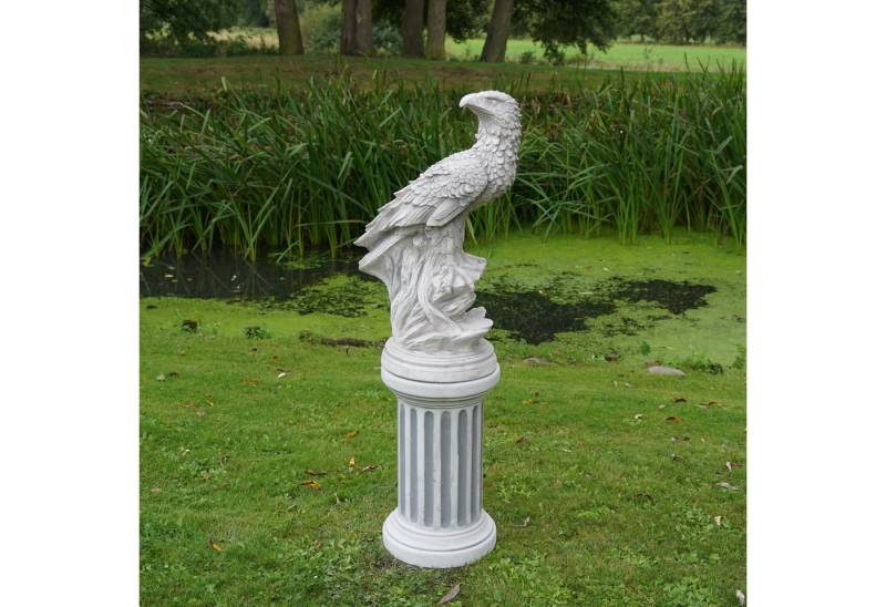 gartendekoparadies.de Gartenfigur Statue Steinadler Adler auf Rund-Sockel, Steinfigur, H. 119 cm, 78 kg, Frostsicher gartendekoparadies.de Gartenfigur Statue Steinadler Adler auf Rund-Sockel, Steinfigur, H. 119 cm, 78 kg, Frostsicher von gartendekoparadies.de