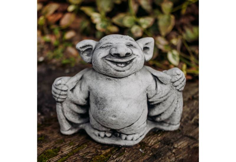 gartendekoparadies.de Gartenfigur Massive Steinfigur Modell lustiger Troll Dracula, H. 20 cm, 4 kg, Frostsicher von gartendekoparadies.de