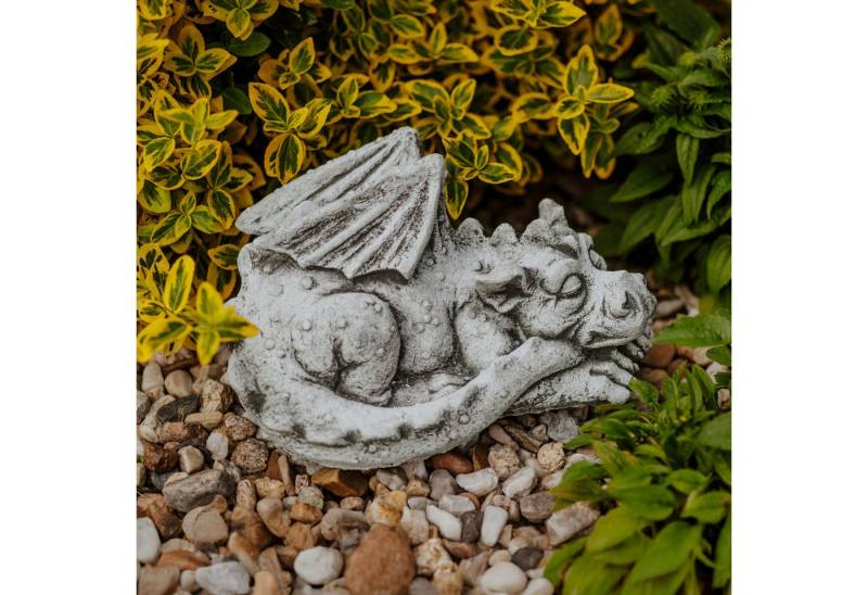 gartendekoparadies.de Gartenfigur Schlafender Drache, Steinfigur, H. 17 cm, 7 kg, Frostsicher gartendekoparadies.de Gartenfigur Schlafender Drache, Steinfigur, H. 17 cm, 7 kg, Frostsicher von gartendekoparadies.de