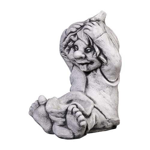 gartendekoparadies.de Gnom mit Säckchen, Steinfigur Wichtel, H. 30 cm, 10 kg, Grau, frostsicher aus Steinguss für Außenbereich gartendekoparadies.de Gnom mit Säckchen, Steinfigur Wichtel, H. 30 cm, 10 kg, Grau, frostsicher aus Steinguss für Außenbereich von gartendekoparadies.de