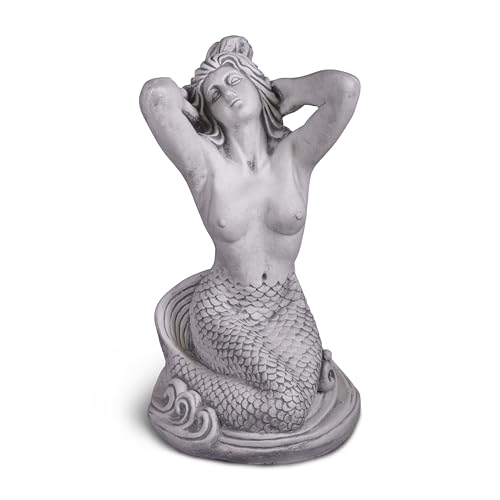 gartendekoparadies.de Statue Meerjungfrau, Steinfigur, H. 56 cm, 35 kg, Grau, frostsicher aus Steinguss für Außenbereich gartendekoparadies.de Statue Meerjungfrau, Steinfigur, H. 56 cm, 35 kg, Grau, frostsicher aus Steinguss für Außenbereich von gartendekoparadies.de