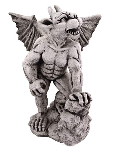 gartendekoparadies.de Gargoyle mit Flügeln, Steinfigur, H. 56 cm, 25 kg, Grau, frostsicher aus Steinguss für Außenbereich gartendekoparadies.de Gargoyle mit Flügeln, Steinfigur, H. 56 cm, 25 kg, Grau, frostsicher aus Steinguss für Außenbereich von gartendekoparadies.de