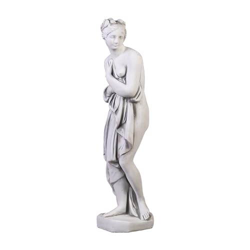 gartendekoparadies.de Venus von Antonio Canova, Steinfigur, H. 80 cm, 26 kg, Grau, frostsicher aus Steinguss für Außenbereich von gartendekoparadies.de