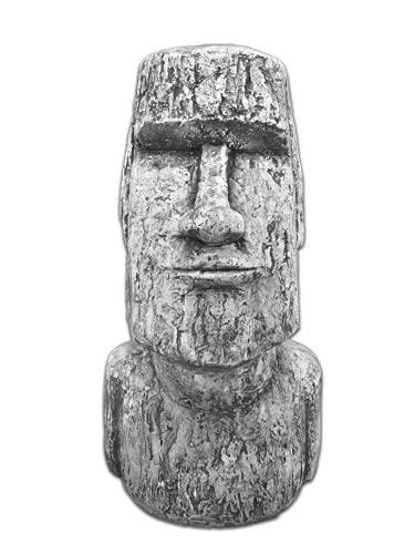 gartendekoparadies.de Statue Moai-Kopf für den Garten, Steinfigur, H. 55 cm, 36 kg, Grau, frostsicher aus Steinguss für Außenbereich gartendekoparadies.de Statue Moai-Kopf für den Garten, Steinfigur, H. 55 cm, 36 kg, Grau, frostsicher aus Steinguss für Außenbereich von gartendekoparadies.de