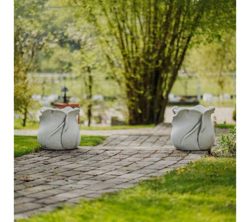 gartendekoparadies.de Pflanzkübel Blumentöpfe in Tulpenform Pflanzgefäß, H. 38 cm, 12 Liter, 2 x 48 kg (2er-Set), Frostsicher von gartendekoparadies.de