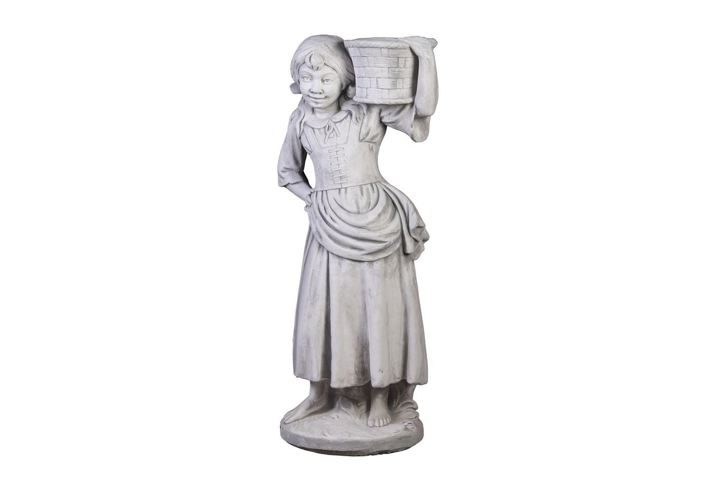 gartendekoparadies.de Pflanzkübel Junge und Mädchen Statue 2er-Set Pflanzsäulen, H. 111 cm, 125 / 110 kg (2er-Set), Frostsicher von gartendekoparadies.de