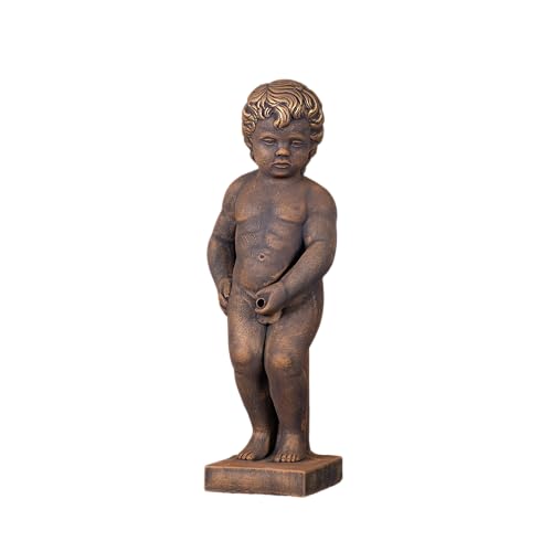 gartendekoparadies.de Manneken PIS in exklusiver Farbe, Steinfigur, H. 72 cm, 27 kg, Gold, frostsicher aus Steinguss für Außenbereich von gartendekoparadies.de