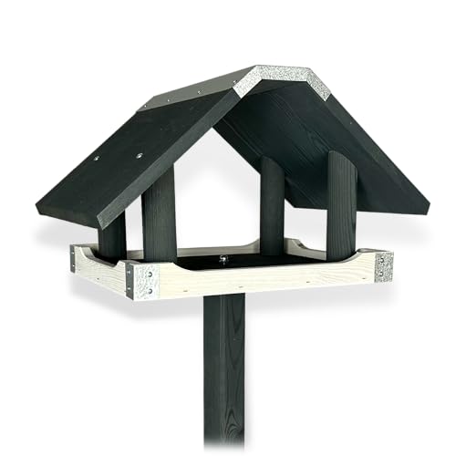 GARTENETAGE Modernes Vogelhaus & 2 in1 Ständer aus Kiefernholz – Wetterfest, Robustes Design mit Metallabdeckung, Einfach zu Reinigen, Für Garten und Balkon/Vogelhaus mit Ständer GARTENETAGE Modernes Vogelhaus & 2 in1 Ständer aus Kiefernholz – Wetterfest, Robustes Design mit Metallabdeckung, Einfach zu Reinigen, Für Garten und Balkon/Vogelhaus mit Ständer von gartenetage