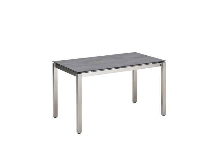CASA DOMA Carini Gartentisch, Edelstahl/HPL - HPL Chromix anthrazit , 130 × 80 von gartenmoebel-company