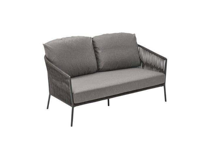 CASA DOMA Falcone Loungesofa - Gestell Alu anthrazit Rope anthrazit Polster medium grey von gartenmoebel-company