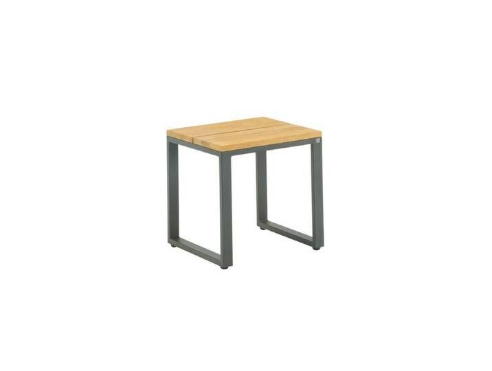 CASA DOMA Macari Beistelltisch, Alu/Teak,Tischbein mit Höhenausgleich,Industrial CASA DOMA Macari Beistelltisch, Alu/Teak,Tischbein mit Höhenausgleich,Industrial von gartenmoebel-company