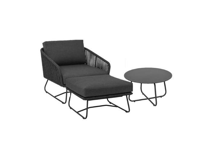 CASA DOMA Ribera/Arista Loungeset 3-teilig mit Kufen - Sitzschale Rundform von gartenmoebel-company