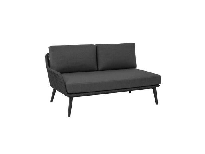 CASA DOMA Ribera 2-Sitzer Seitenteil links, Beine eckig - Sitzschale L-Form von gartenmoebel-company