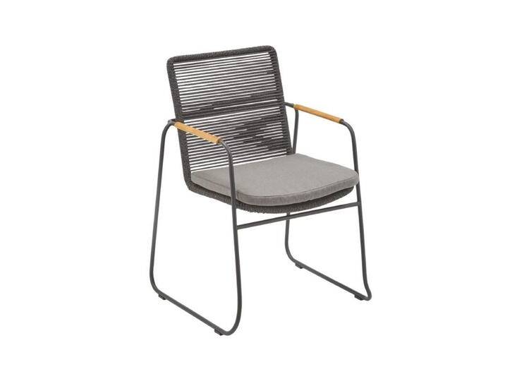 CASA DOMA Solano Stapelstuhl - Sitz Rope anthrazit Armlehnen Teakholz CASA DOMA Solano Stapelstuhl - Sitz Rope anthrazit Armlehnen Teakholz von gartenmoebel-company