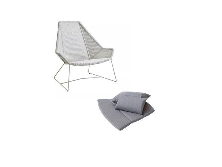 Cane-line Breeze Loungeset - Polyrattan weiß-grau , hellgrau von gartenmoebel-company