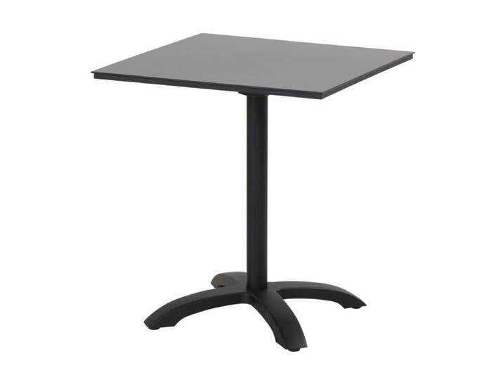 Hartman Sophie Bistrotisch quadratisch Tischplatte HPL - Aluminium carbon black HPL black,klappbar, Tischbein mit Höhenausgleich von gartenmoebel-company