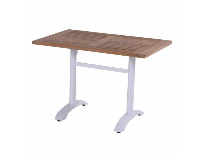 Hartman Sophie Bistrotisch rechteckig Tischplatte Teakholz - Aluminium royal white,Tischbein mit Höhenausgleich Hartman Sophie Bistrotisch rechteckig Tischplatte Teakholz - Aluminium royal white,Tischbein mit Höhenausgleich von gartenmoebel-company