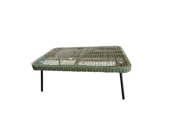 Home Islands Mekong Loungetisch - Rope moosgrün , 110 × 70 von gartenmoebel-company