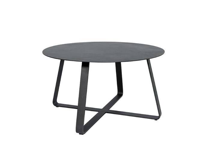 Jati&Kebon Elko Beistelltisch, Aluminium eisengrau, Ø 90 cm,Industrial von gartenmoebel-company