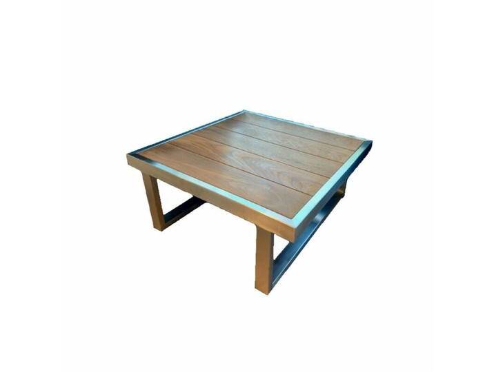 Jati&Kebon Rao Beistelltisch, Gestell Edelstahl - 70 × 70,Industrial, Modern Country von gartenmoebel-company