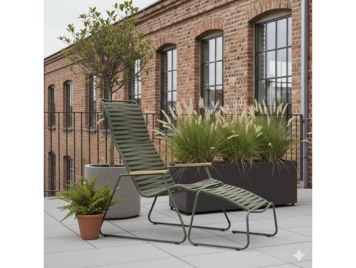 Liadomo Atina Loungeset, 2-teilig - Gestell Edelstahl dunkelgrün Sitz Rope oliv,Trendig & bunt von gartenmoebel-company