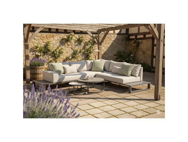 Liadomo Candela Loungeset, 4-teilig,Ecklounge mit 2 Sofas und 2 Loungetischen, bis zu 5 Personen, mit praktischen Ablagen ,Geradlinig & pur Liadomo Candela Loungeset, 4-teilig,Ecklounge mit 2 Sofas und 2 Loungetischen, bis zu 5 Personen, mit praktischen Ablagen ,Geradlinig & pur von gartenmoebel-company