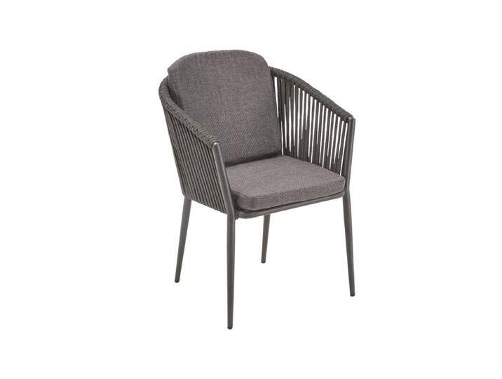 Liadomo Carano Stapelsessel Rope,Diningsessel aus Aluminium und Rope, stapelbar, komfortabel & pflegeleicht, wasserabweisendes Kissenset mit Reißverschluss,stapelbar,Modern Country von gartenmoebel-company