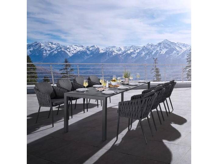 Liadomo Carano/Marano Gartenmöbel-Set mit Diningsessel Socks und Ausziehtisch HPL, 9-teilig,Gartentisch ausziehbar, 160/210/260x90 cm, 8 Outdoor-Diningsessel inkl. Kissen, strapazierfähige Socks-Bespannung,stapelbar,Geradlinig & pur, Modern Country Liadomo Carano/Marano Gartenmöbel-Set mit Diningsessel Socks und Ausziehtisch HPL, 9-teilig,Gartentisch ausziehbar, 160/210/260x90 cm, 8 Outdoor-Diningsessel inkl. Kissen, strapazierfähige Socks-Bespannung,stapelbar,Geradlinig & pur, Modern Country von gartenmoebel-company