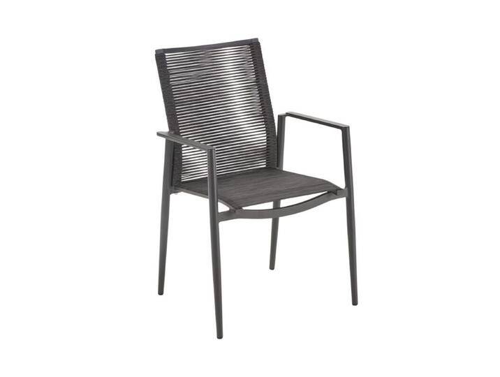 Liadomo Mannoli Stapelstuhl Rope - Aluminium-Auflage anthrazit von gartenmoebel-company