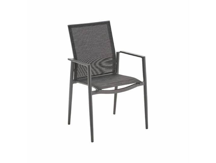 Liadomo Mannoli Stapelstuhl Textilgewebe - Aluminium-Auflage anthrazit,stapelbar,Geradlinig & pur von gartenmoebel-company