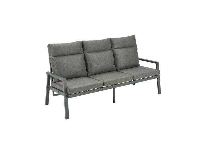 Liadomo Scapoli Loungesofa 3-sitzig,Outdoor-Sofa mit verstellbaren Rückenlehnen, Aluminiumgestell, inkl. Olefin-Polster, robust und strapazierfähig von gartenmoebel-company