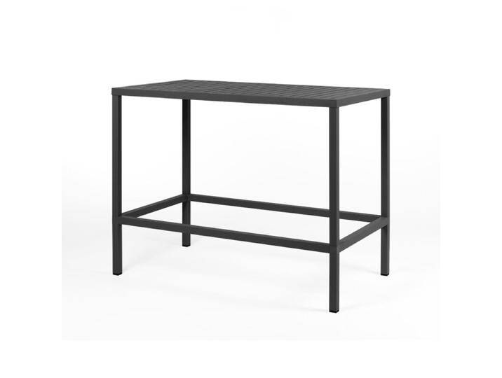NARDI Cube High Bartisch Aluminium/Kunststoff - Gestell Alu anthrazit Tischplatte Kunststoff anthrazit - 140 × 80,Tischbein mit Höhenausgleich,Trendig & bunt von gartenmoebel-company