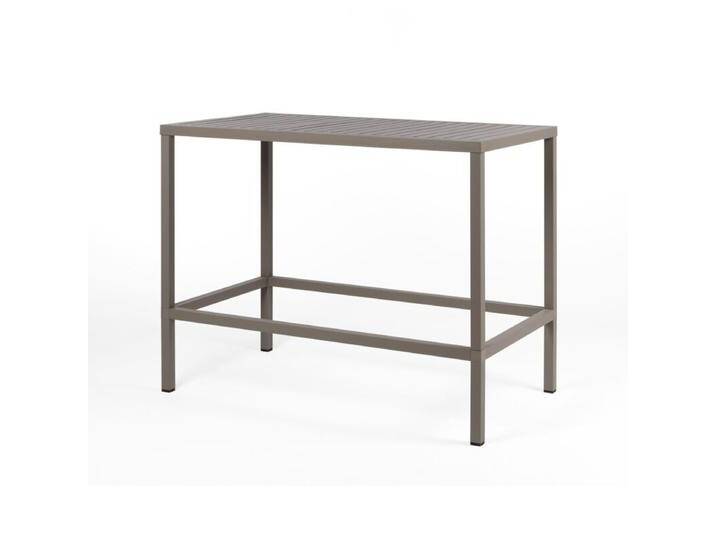 NARDI Cube High Bartisch Aluminium/Kunststoff - Gestell Alu taupe Tischplatte Kunststoff taupe - 140 × 80,Tischbein mit Höhenausgleich,Trendig & bunt NARDI Cube High Bartisch Aluminium/Kunststoff - Gestell Alu taupe Tischplatte Kunststoff taupe - 140 × 80,Tischbein mit Höhenausgleich,Trendig & bunt von gartenmoebel-company