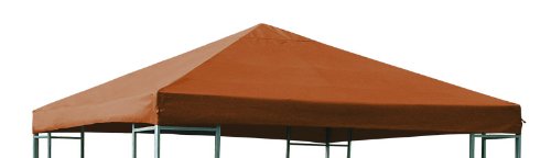 DEGAMO Ersatzdach Dachplane für Pavillon 3x3 Meter, Farbe Terracotta, wasserdicht beschichtet von DEGAMO