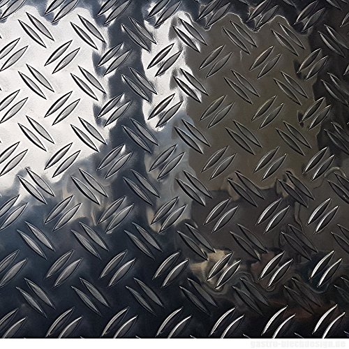 Gastro-Blechdesign Alu Riffelblech duett |750x250mm 1,5/2,0mm stark |große Auswahl an Tränenblech Warzenblech Aluminium Strukturblech Riffelblech rutschhemmend Verlegeplatte von gastro blechdesign