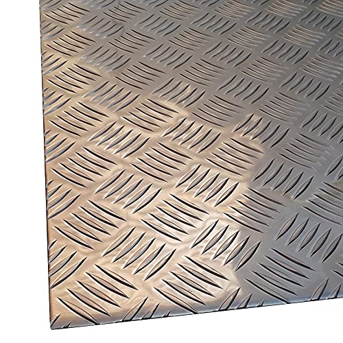 Aluminium Riffelblech QUINTETT 2000x750mm 3,5/5mm stark große Auswahl Alu Tränenblech, Alu Warzenblech Aluminium Strukturblech Riffelblech Aluminium 200x75cm von gastro blechdesign
