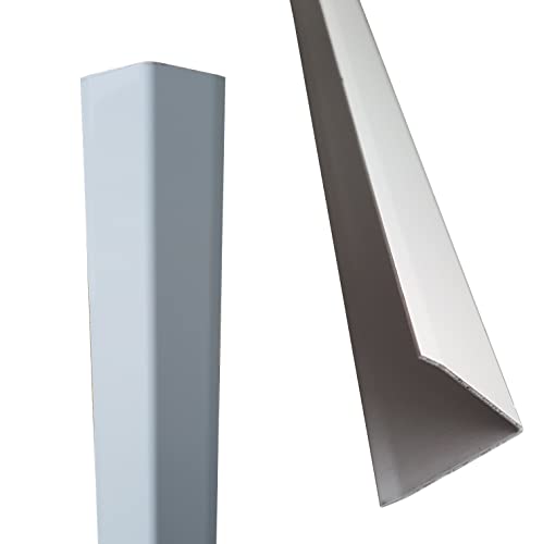 Aluwinkel verkehrsweiß RAL9016Alu Kantenschutz rein weiß, 3fach gekantet, außen beschichtet 0,8mm stark (Länge: 1000 mm, Schenkel: 60x60 mm) Winkelprofil reinweiß von gastro-blechdesign